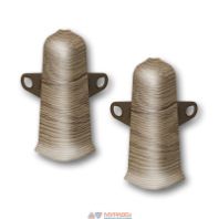 Угол наружный ПВХ 70 мм "Деконика" №211 Дуб рустик