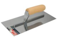 Гладилка 130х280 мм "Uspex" Профи нержавеющая сталь, деревянная ручка, зуб 6х6 мм.