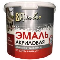 Эмаль акриловая "ВИТ Color" п/г RAL 3020 красная 3,5 кг