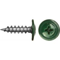 Саморез прессшайба, наконечник острый 4,2х25 мм., RAL 6005, зеленый мох