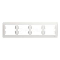 Рамка "Glossa" 4-м гориз. белый, GSL000104(15)