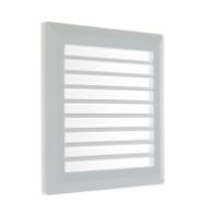 Решетка вентиляционная не разъемная с москитной сеткой накл.жалюзи 175х240 мм., Э1724Н