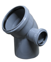 Колено с отводом 110х50 угол 45 правый