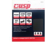 Бумага наждачная Р 60  230х280 мм "Uspex" "Профи" водостойкая на тканевой основе, 1 лист