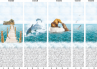 Панель ПВХ 250х2700 мм. PANDA 3540 "Море Чайки" Фон, 2шт