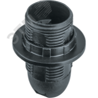 Электропатрон люстровый Е14 приж. кольц., пластик.