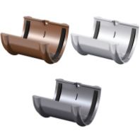 Соединитель желоба "ТН ПВХ" коричневый