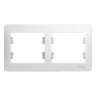 Рамка "Glossa" 2-м гориз. белый, GSL000102 (30)