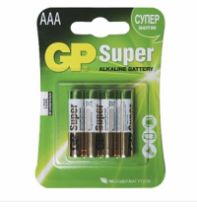 Элемент питания тип AAA "GP" солевой, 4 шт. на блистере (24G R03/286)