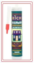 Герметик силиконовый универсальный "Rich", прозрачный 280мл.