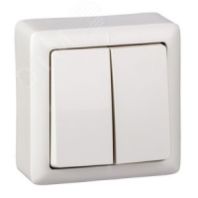 Выключатель 2-кл. ОП "Хит" 6А белый, VА56-232-B