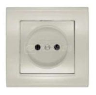 Розетка 1-м СП б/з "Бриллиант" 16А защ.шторки слоновая кость, UNIVersal 7948813