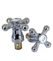 Смеситель для ванны "ЗП Крест Ретро", цинк, ручки крест., длн.излив кран букса рез.