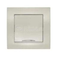 Выключатель 1-кл. СП с индикатором "Бриллиант" 10А слоновая кость, UNIVersal 7948615