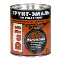 Грунт-эмаль по ржавчине  молотковая Коричневая 2 л. "DALI"