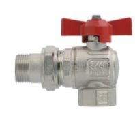 Кран шаровый 1/2" г/ш, бабочка, с американкой