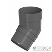 Колено трубы "ТН ОПТИМА" серый 135