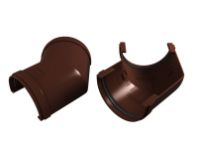 Угол желоба "ТН ПВХ" коричневый 135