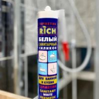 Герметик силиконовый санитарный "Rich", белый 280мл.