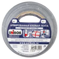 Лента армированная клейкая 48 мм.х40 м. "UNIBOB" серая, индивидуальная упаковка