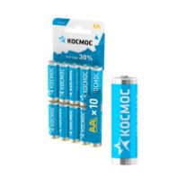 Элемент питания тип AA "Космос" алкалиновые, 4 шт. на блистере (LR6/316)