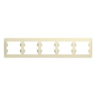 Рамка "Glossa" 5-м гориз. бежевый, GSL000205(15)