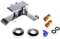 Смеситель для ванны "Lemen", цинк, ручка крест, длин.излив, LD-2757E