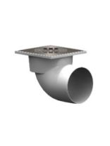 Трап косой D 110 мм. с сухим затвором нерж