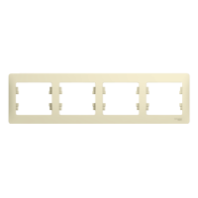 Рамка "Glossa" 4-м гориз. бежевый, GSL000204 (15)