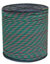 Шнур плетёный ПП D 8 мм. на отрез, 16-прядный (150 м.п./200м.п.), РН - 670 кгс