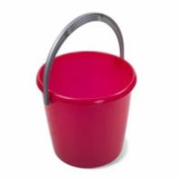 Ведро пластиковое 10л "СОЛО" перламутровое красное