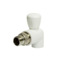 Купить Кран PPхR для радиатора 25х3/4'' с американкой штуцер угловой недорого Кран PPхR для радиатора 25х3/4'' с американкой штуцер угловой