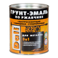 Грунт-эмаль по ржавчине Белая RAL9010 0,75 л. "DALI"