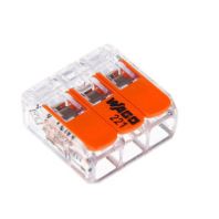 Соединительная клемма 3-х проводная "WAGO" 0,08-2,5 (2273-203), упаковка 6 шт.