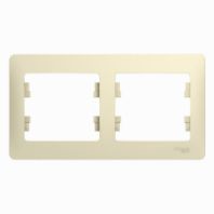 Рамка "Glossa" 2-м гориз. бежевый, GSL000202 (30)