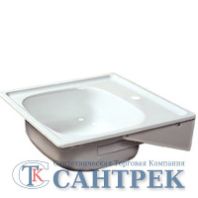 Мойка эмаль. 500х500мм. накладная, с кронштейном