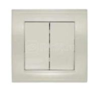 Выключатель 2-кл. СП "Бриллиант" 10А слоновая кость, UNIVersal 7948622