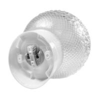 Светильник Е27 60Вт шар ф=150 "Цветочек" прозрачный, корпус наклонный/белый, НББ 64-60-08