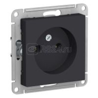 Розетка в рамку 1-м б/з "ATLAS DESIGN" 10А Карбон, SchE ATN0001041