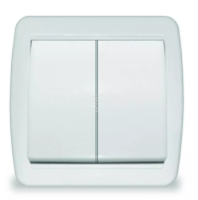 Выключатель 2-кл. ОП "Клио" 10А белый, IP44 К2223