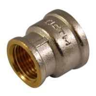 Муфта переходная 1" х 1/2" никель