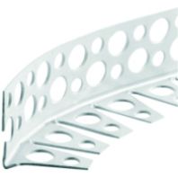 Угол ПВХ штукатурный арочный перфорированный белый 21х21 мм. L=3  м.