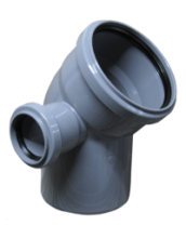 Колено с отводом 110х50 угол 45 левый
