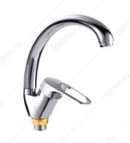 Смеситель для кухни "РМС", цинк, ручка шар., d=40мм, высокий излив, SL55-011F