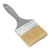 Кисть плоская 4" (100 мм) "MATRIX" Евро, натуральная щетина, пластмассовая ручка