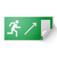Наклейка "Эвакуационный выход" 0,3х0,15