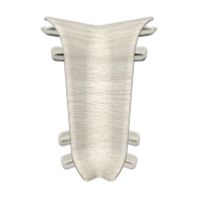 Угол внутренний ПВХ 55 мм "Идеал" №252 Ясень белый