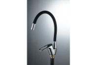 Смеситель для кухни "Омега", цинк, ручка шар., d=40, гибкий излив 48 см