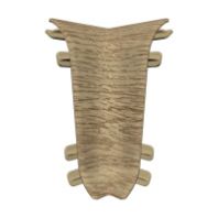 Угол внутренний ПВХ 55 мм "Идеал" №211 Дуб рустик