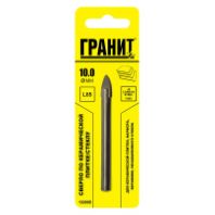 Сверло по кафелю и стеклу цилиндр. хвостик 10 мм. "ГРАНИТ"
